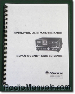 Swan 270B Instruction Manual with 11" x 24" Foldout Schematic - Click Image to Close